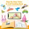 224 Sheets Origami Paper Kit for Kids Ages 5-8 8-12, Color Folding Paper Set with Origami Book, Art Craft Supplies for Boys Girls 9-12, Travel Game Airplane Car Road Trip Activities Toy Gifts